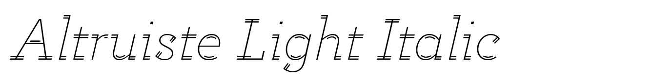 Altruiste Light Italic